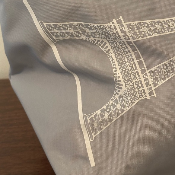 NEW Longchamp Le Pilage Light Grey - Limited Edition Eiffel Tower - Medium - Picture 4 of 16